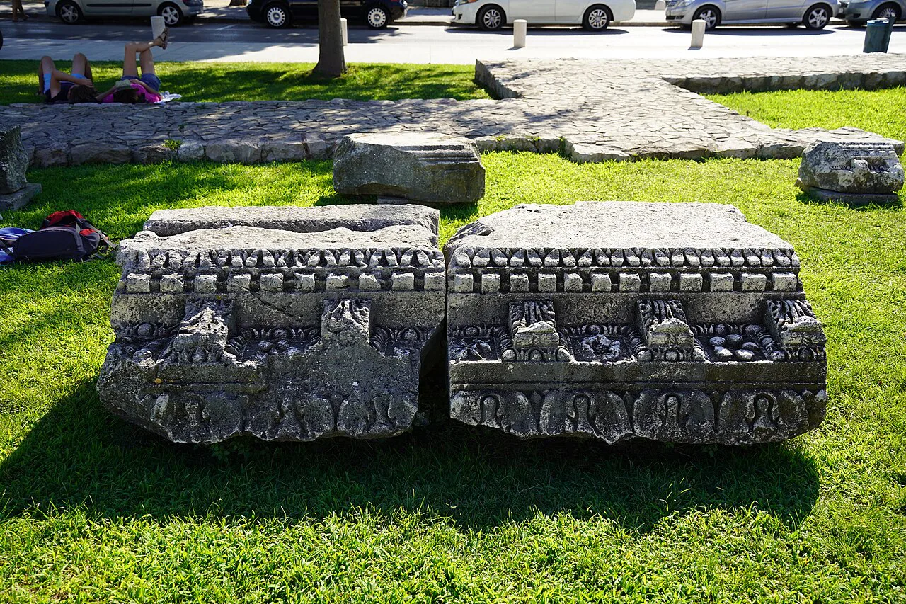 Roman stones at the Forum, Zadar.