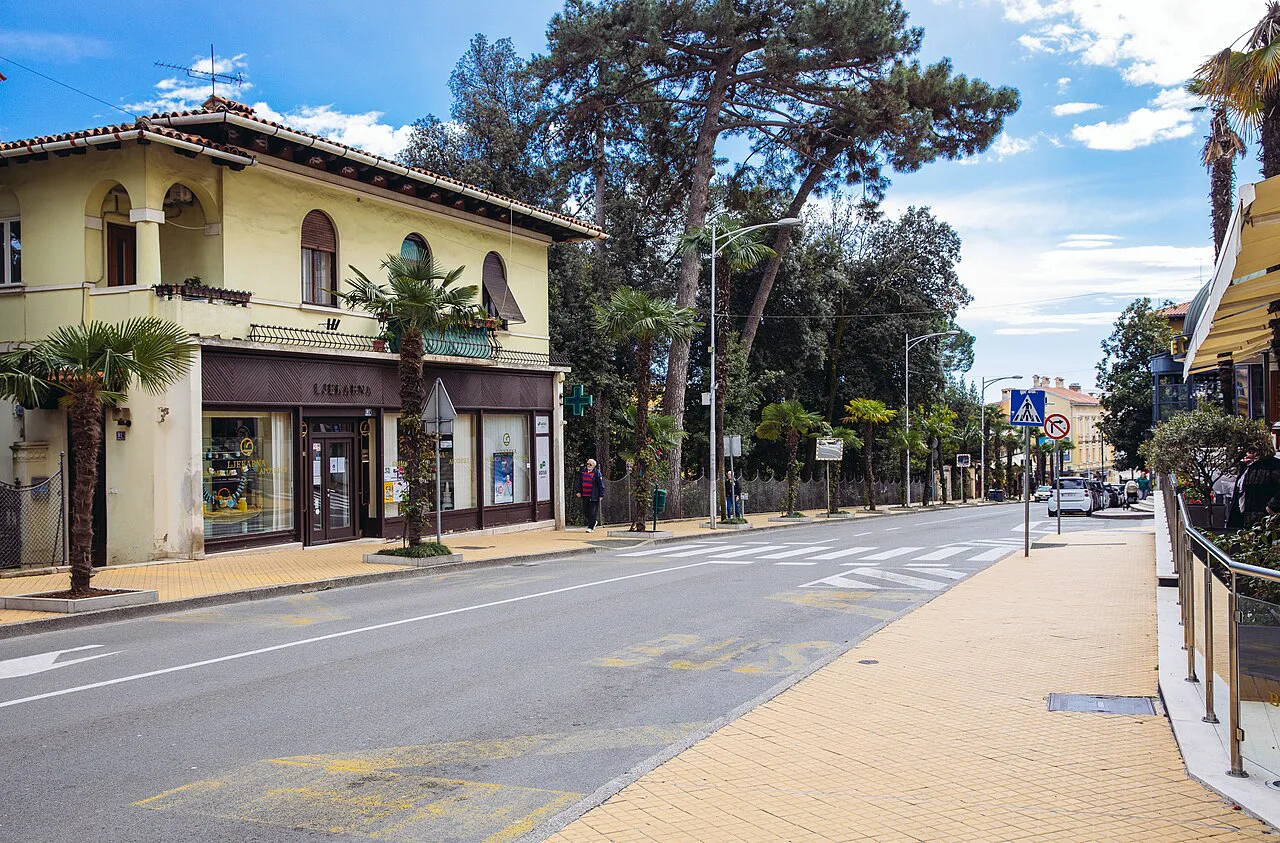 A street in Opatija, Kvarner.