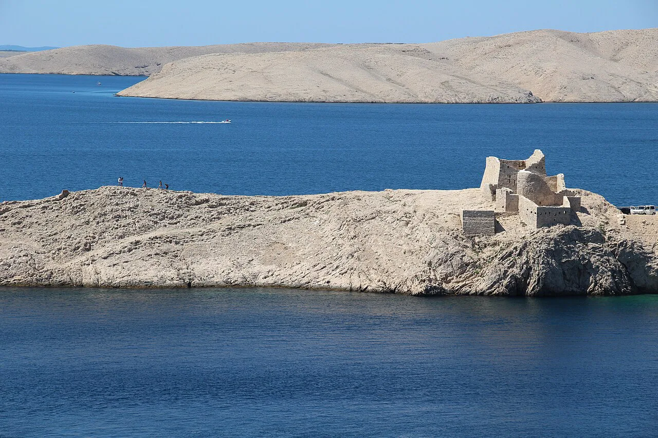 The Fortica ruin on the island of Pag.