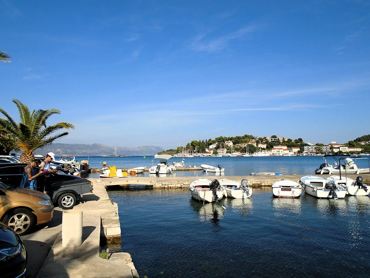 Boats in Lumbarda harbour, Korčula.