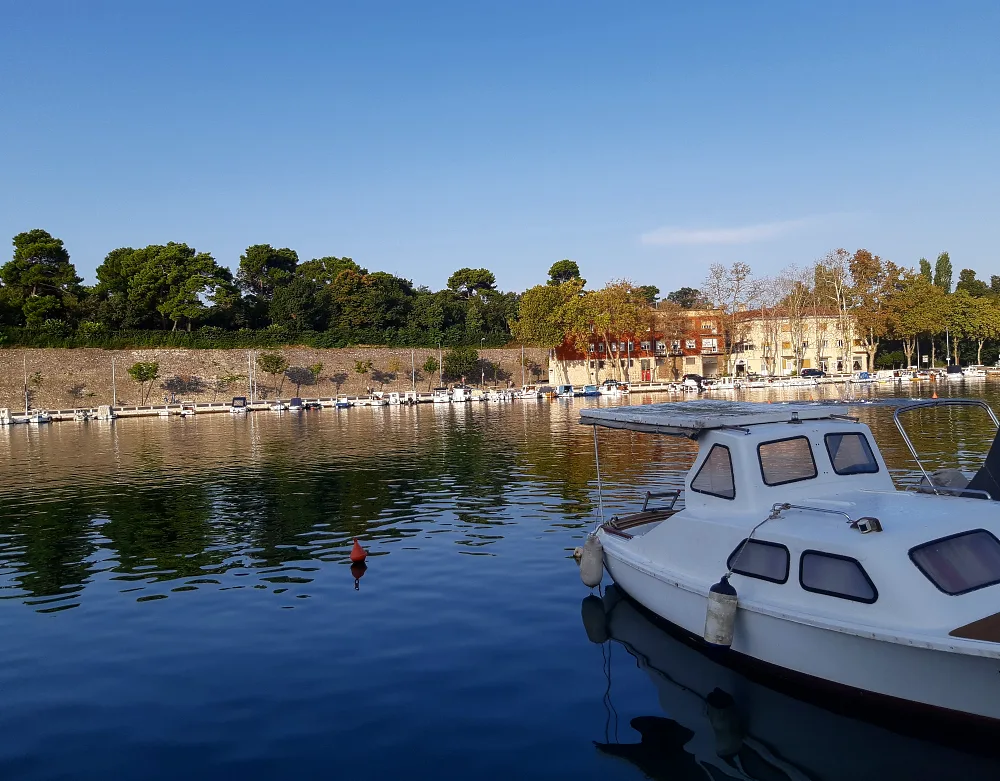 Boats below the city fortifications, Zadar.