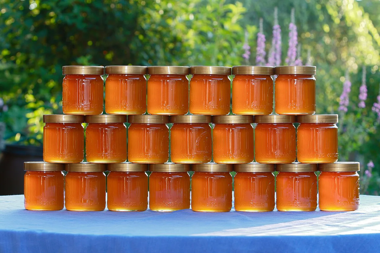 Jars of honey.