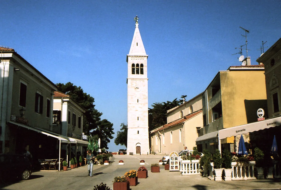 The bell tower of St Pelagius, Novigrad.
