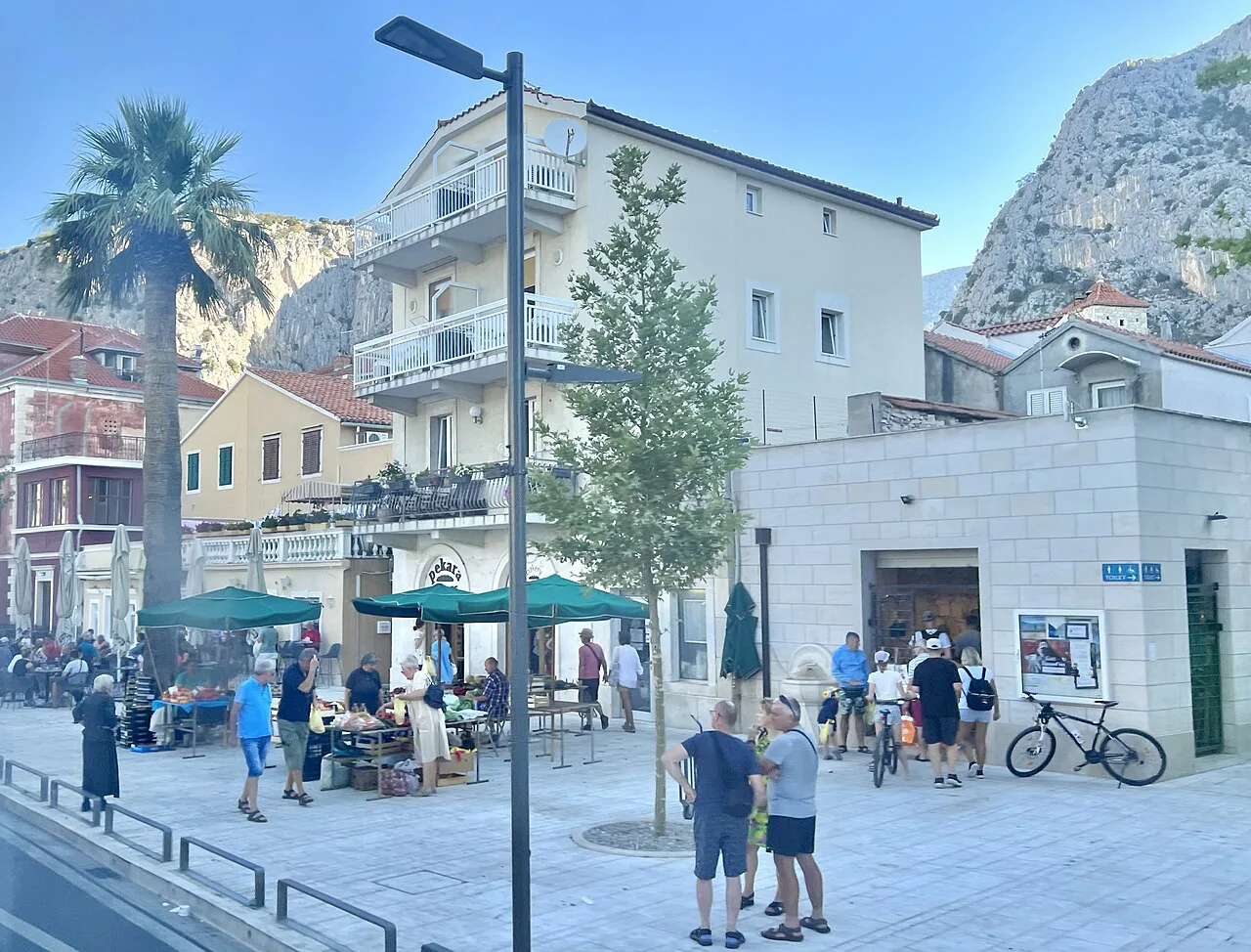 Terraces on the waterfront square, Omiš.