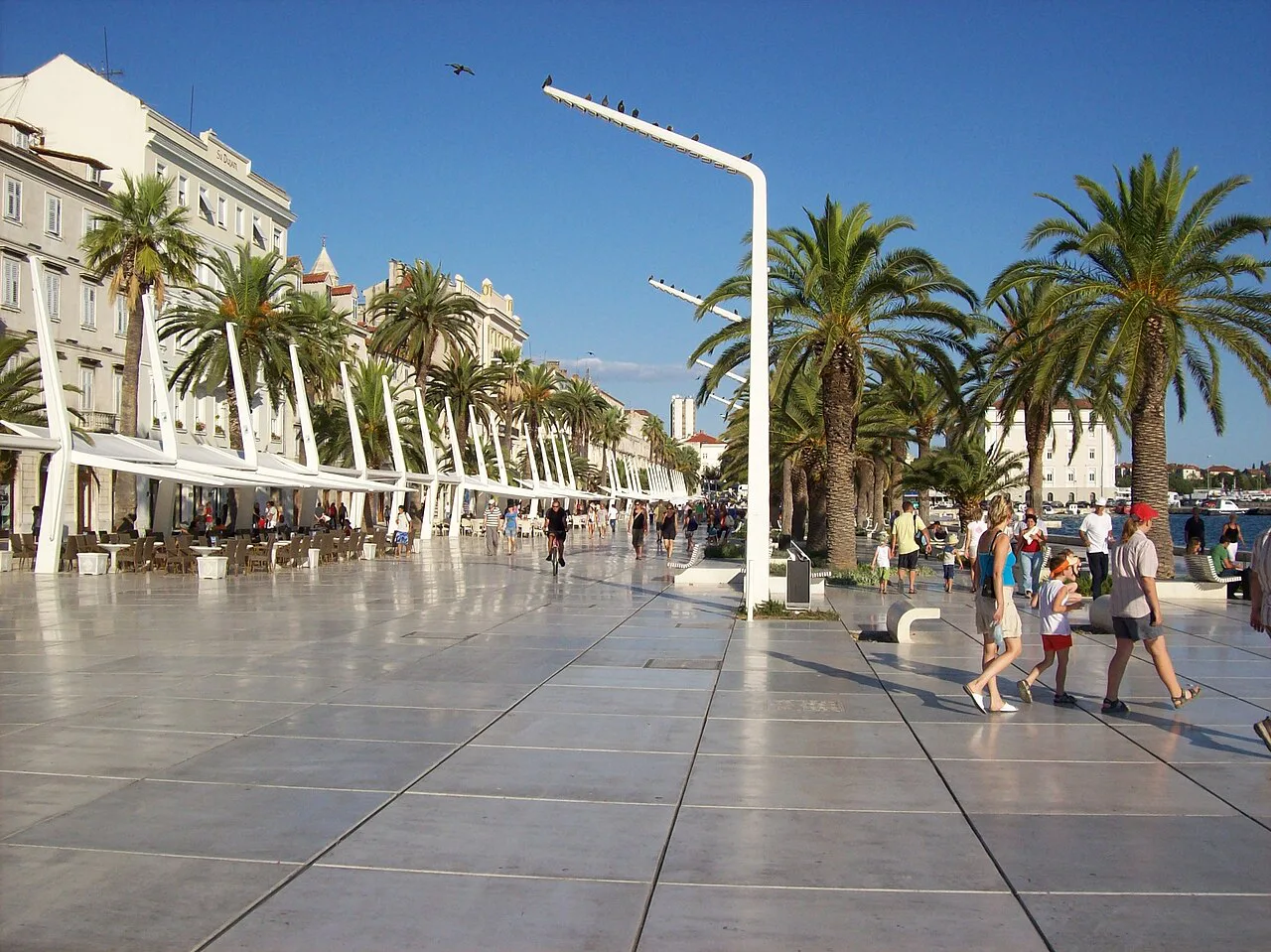 The palm-lined Riva promenade, Split.