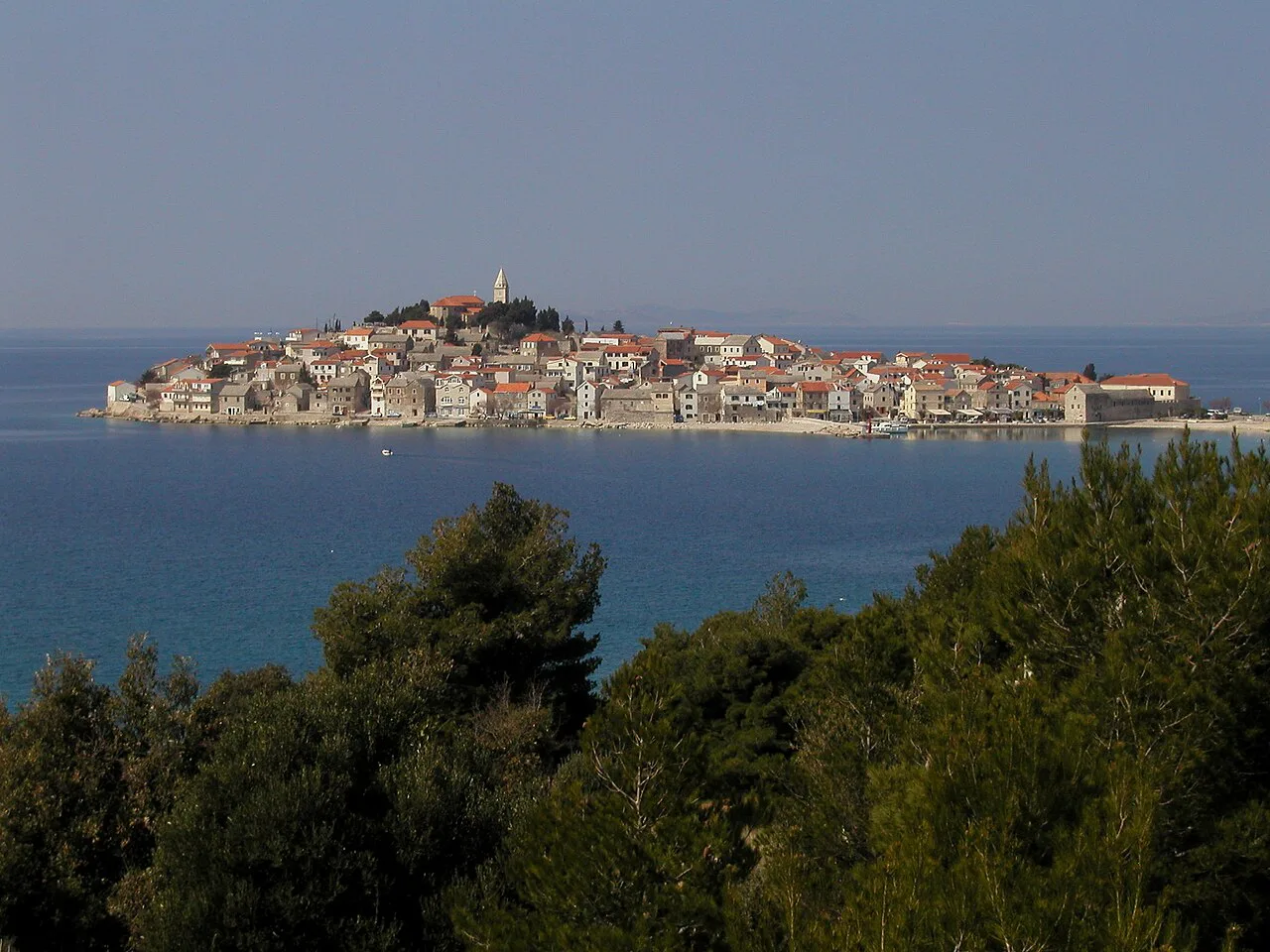 The Primošten peninsula.
