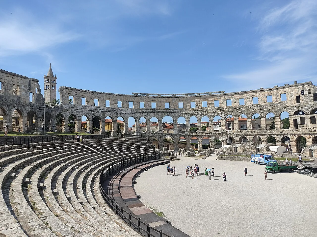 Inside the Pula Arena.