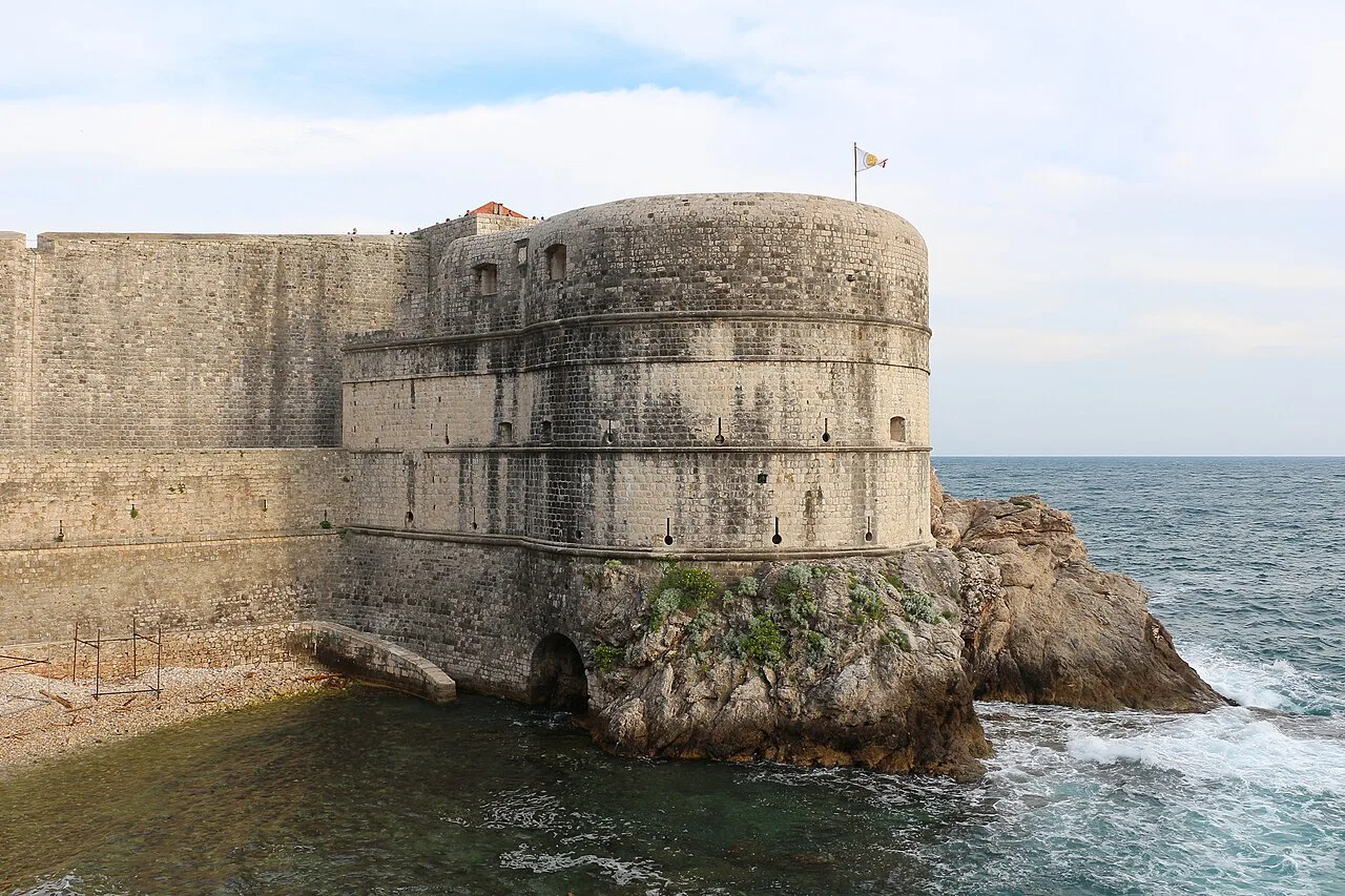 Bokar Fortress above the sea, Dubrovnik.