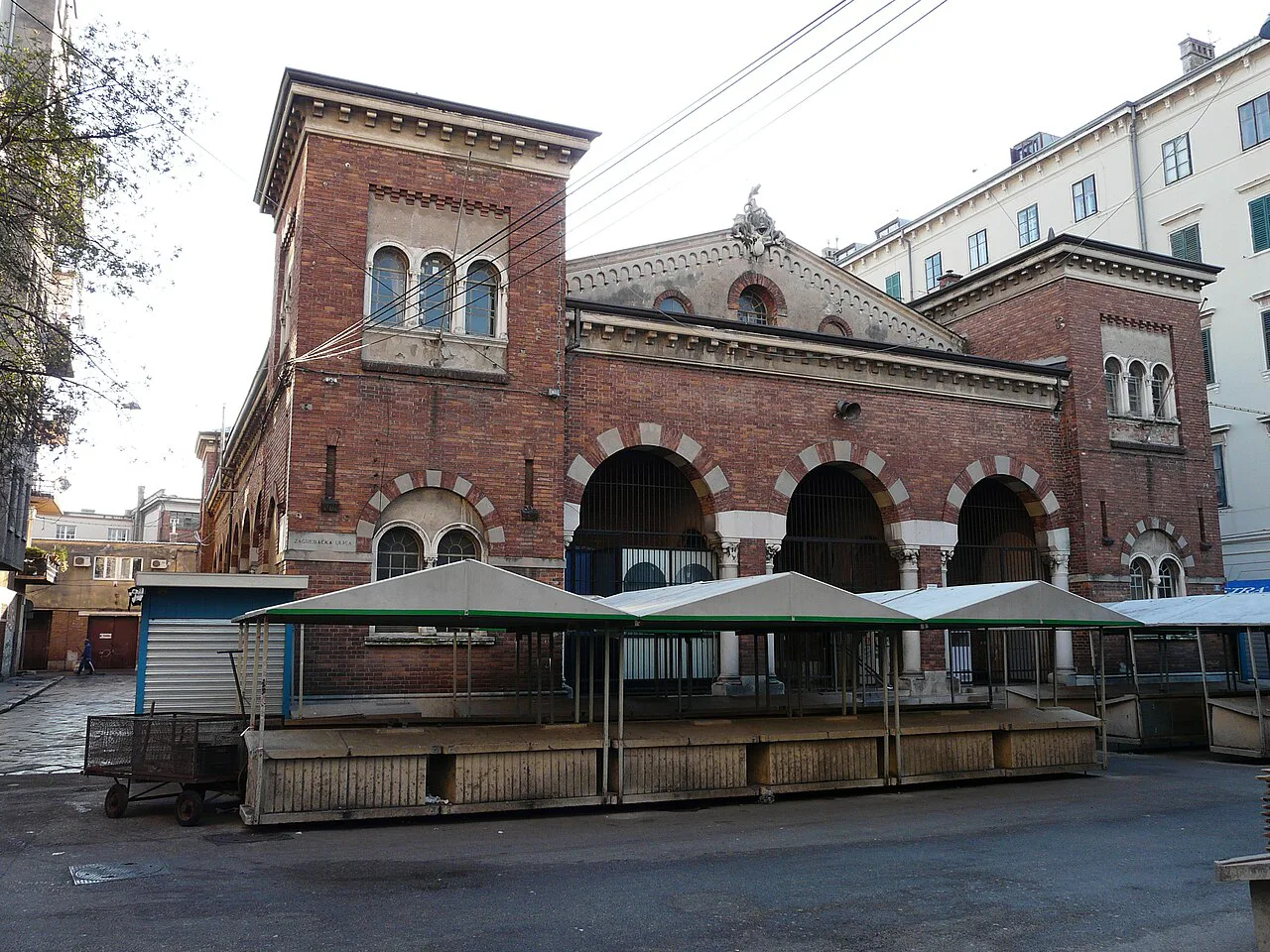 The fish market hall at Rijeka's central market.