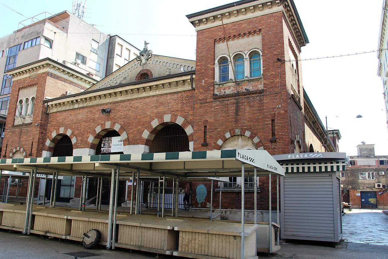 A market pavilion at Rijeka's central market.