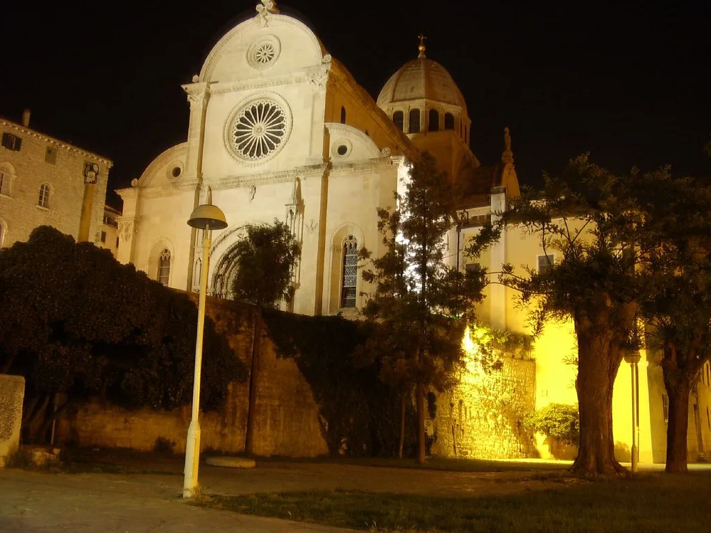 St James's Cathedral at night, Šibenik.