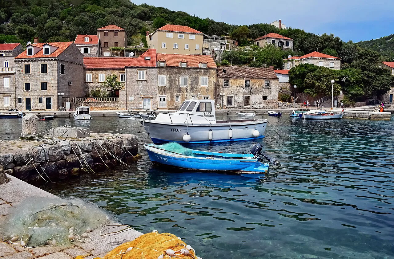 A small harbour in the Elafiti Islands near Dubrovnik.