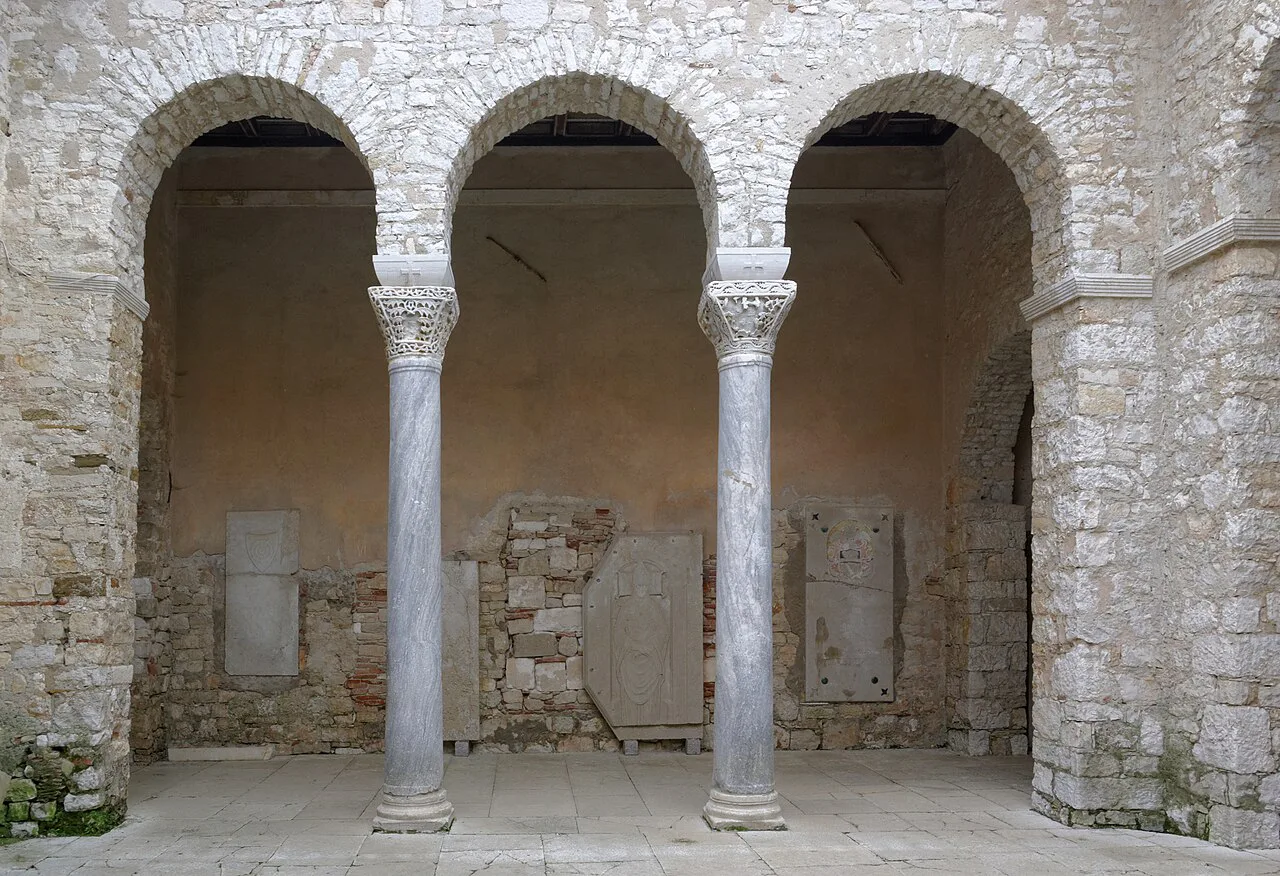 The atrium of the Euphrasian Basilica, Poreč.