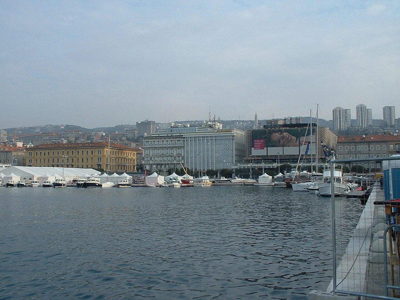 Rijeka harbour and waterfront.