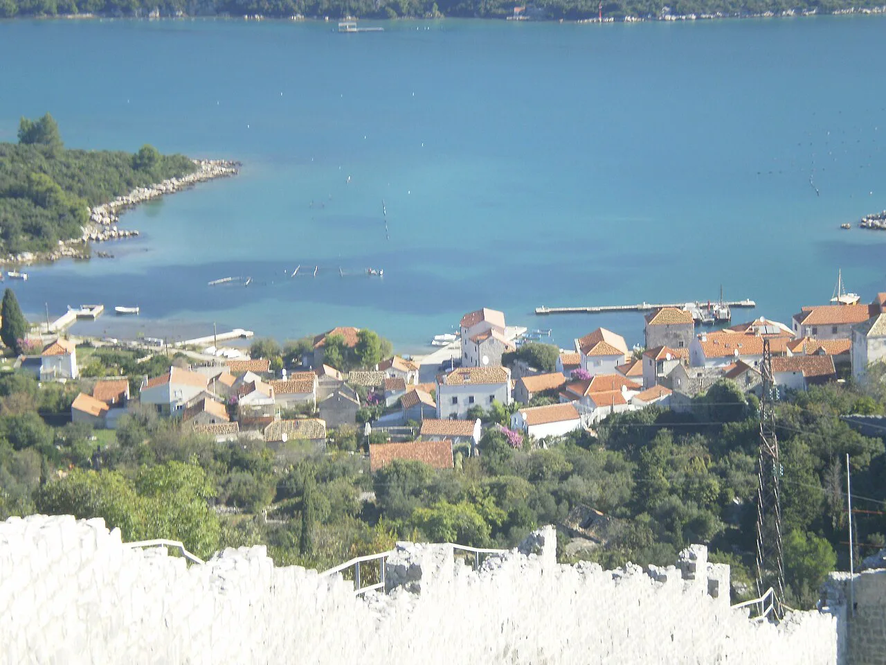 Mali Ston bay seen from the town walls.