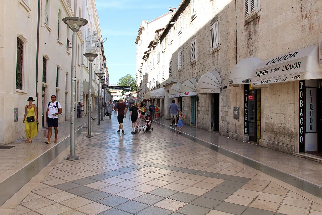 Shops along Marmontova Street, Split.