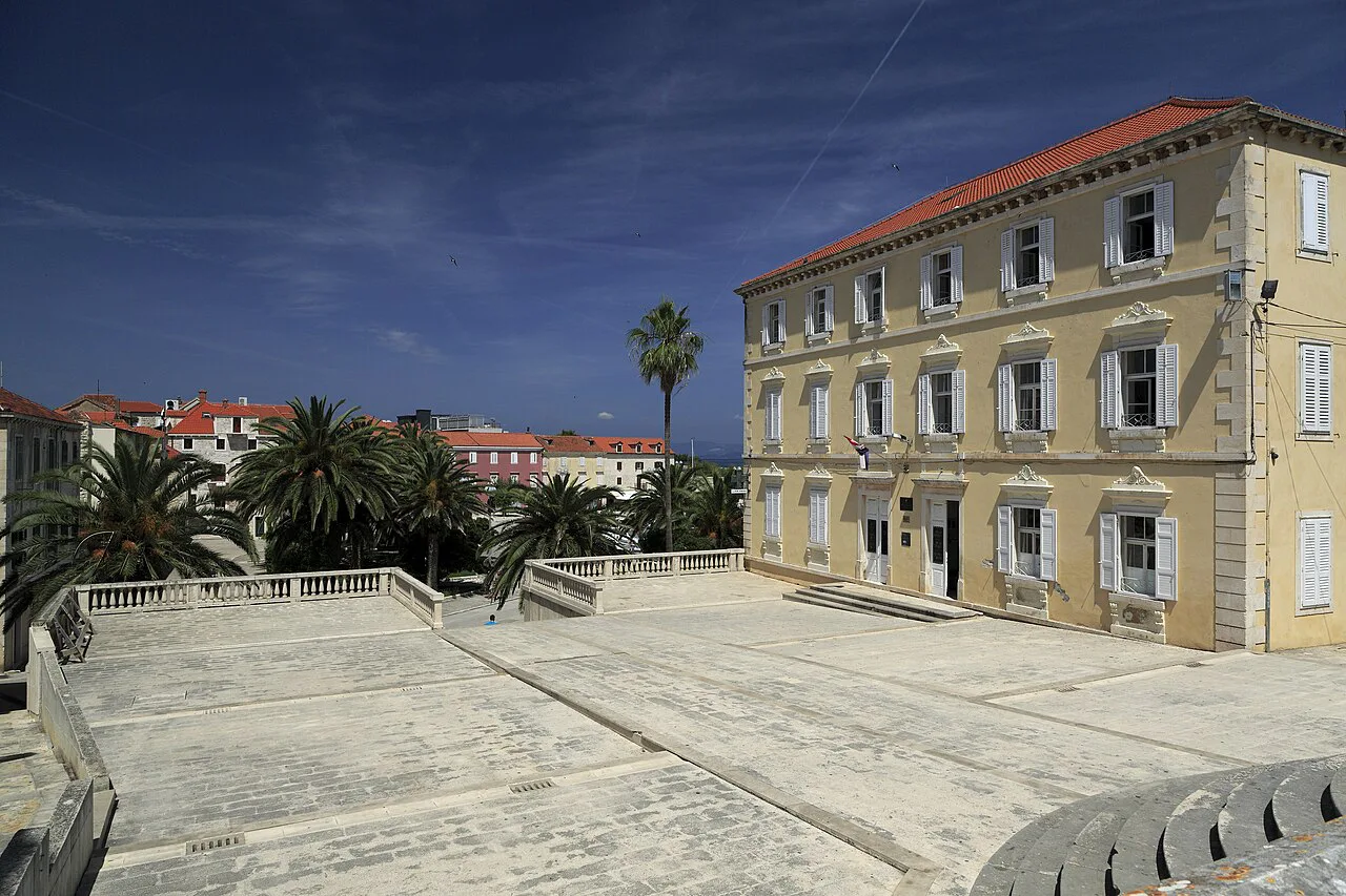 The town hall square, Supetar.