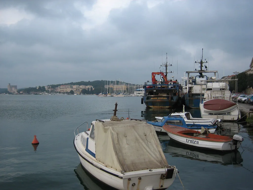 Fishing boats in Pula harbour.