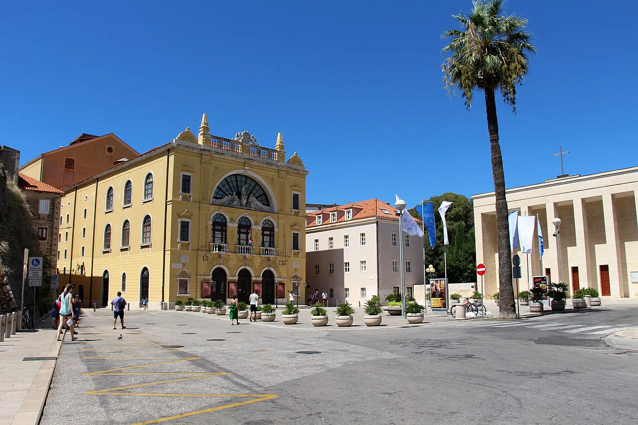 The Croatian National Theatre on Trg Gaje Bulata, Split.