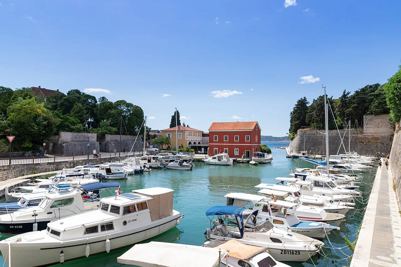 The Foša harbour and Land Gate, Zadar.