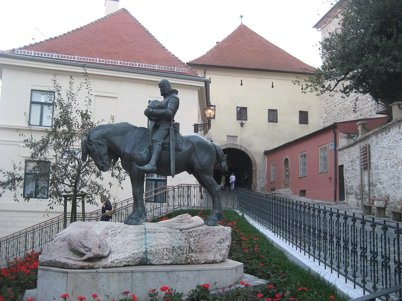 The St George statue by the Stone Gate in Zagreb's Upper Town.