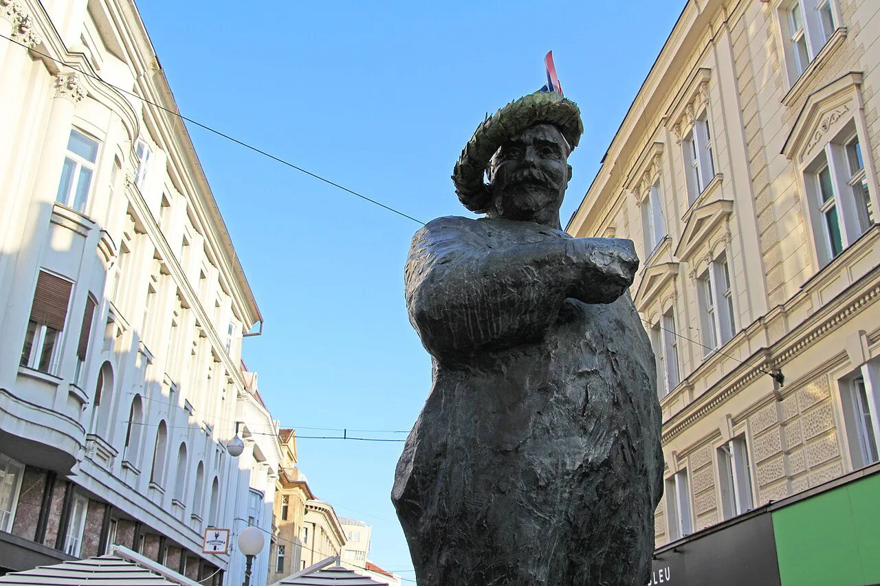The Stjepan Radić monument on Petrinjska Street, Zagreb.