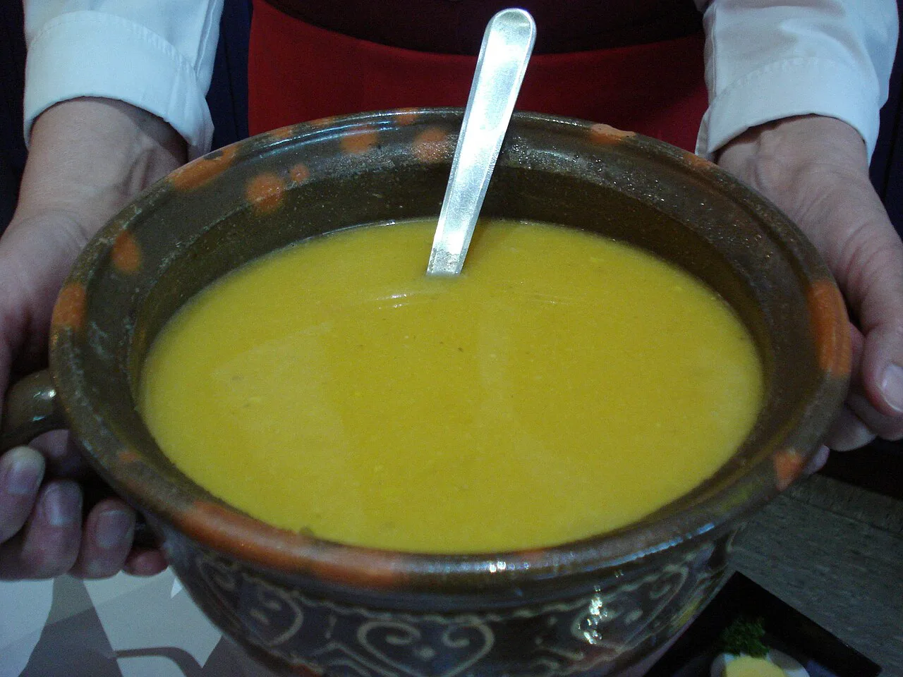 Pretepena juha, a thick cream soup from Međimurje.