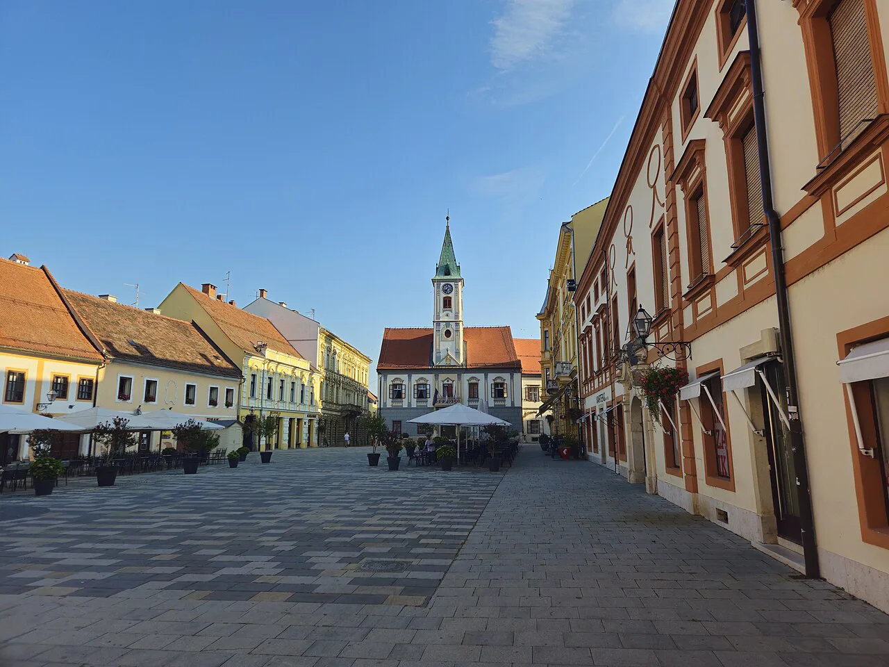 King Tomislav Square in Varaždin.