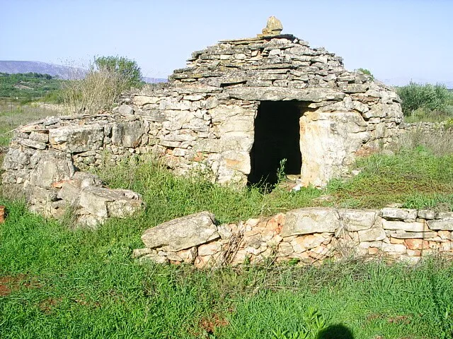 A dry-stone shepherd's shelter at Velo Polje, Hvar.