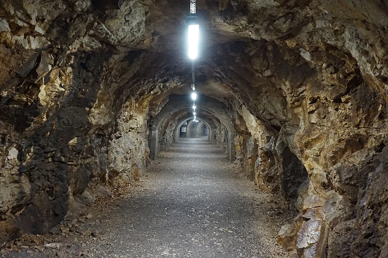 The pedestrian tunnel beneath Rijeka's old town.