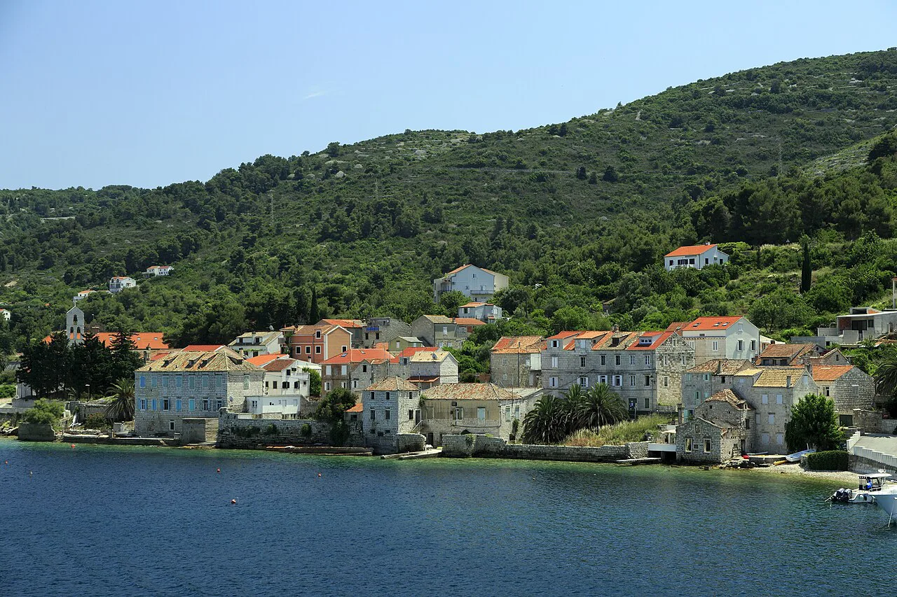 The waterfront of Vis town.