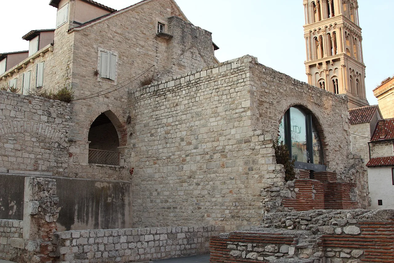 Old houses inside Diocletian's Palace, Split.