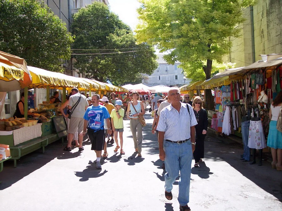 Market stalls in Split.