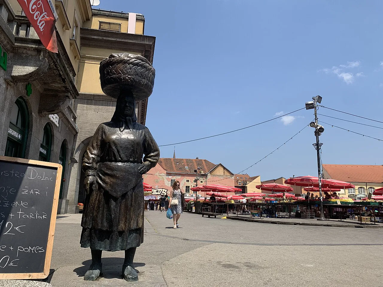 The Kumica statue at Dolac market, Zagreb.